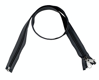 YKK spiraal rits 10 mm deelbaar zwart, 100 cm