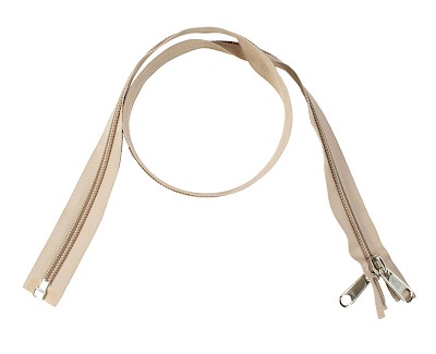 YKK spiraal rits 10 mm deelbaar beige, 260 cm