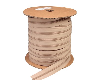 YKK ritsband per meter 8 mm niet-deelbaar, beige (schuiver niet inbegrepen)