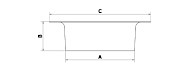 ESVO zeilogen Ø 9 mm messing, set van 50 stuks, type 1020G