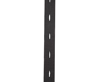 Knoopsgatenelastiek 18 mm, zwart
