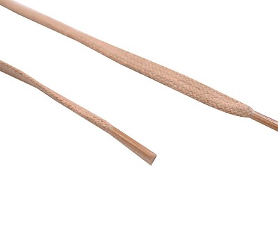 5 paar platte veter 45 cm, beige (10 stuks)