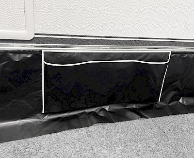 ESVO caravan tochtstrook, per meter, zwart, heavy duty met klittenband, 60 cm