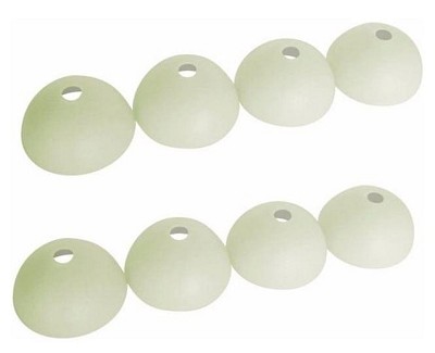 Haringbeschermkapjes, glow in the dark, set van 8 stuks