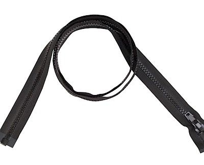 YKK VISLON bloktandrits 8,6 mm 10V deelbaar zwart, 400 cm