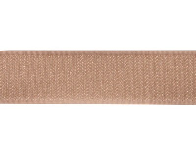 Klittenband rol van 25 meter, 20 mm beige, harde zijde, haak