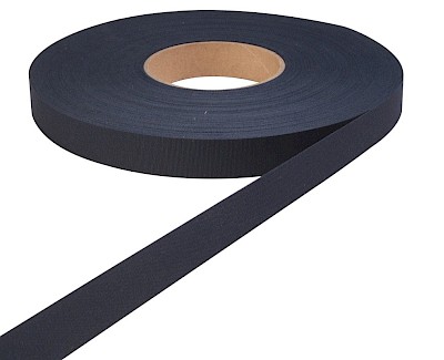 Tentband / Biesband rol van 60 meter, 20 mm acryl, Solid Dark Blue N 00084