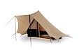 Enkeldaks piramidetent Bedouin 240 beige/zwart, katoenen tent SHOWMODEL