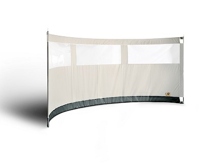 Gebogen windscherm ESVO Mistral 395 met 3 smalle ramen
