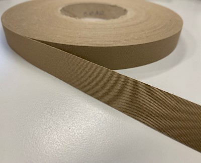 Tentband / Biesband 20 mm acryl, Dark Beige