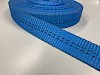 Gespenband polyester, 35 mm, aquablue dashed line