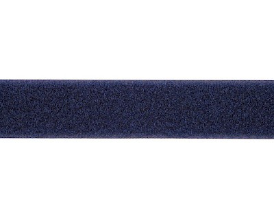 Klittenband 20 mm marineblauw, zachte zijde, lus