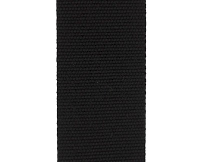 Tentband / Biesband / Strook 24 cm acryl, zwart, Solid Jet Black N 00680