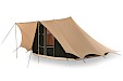 Bedouin 340 beige/zwart, katoenen tent DEMO MODEL met ecru binnentent