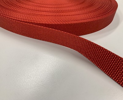 Gespenband polyester, 25 mm, rood