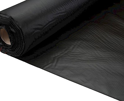 Ripstop nylon tentdoek, waterdicht, 150 cm, zwart 70 gr/m² OP=OP