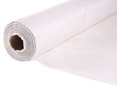 Waterdichte polyester stof 150 cm, wit 65 gr/m²