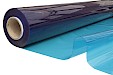 Blauwe transparante plastic folie, 140 cm, 0,60 mm