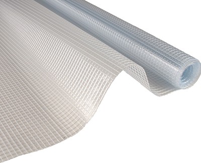 Doorzichtig plastic folie 0,50 mm, 250 cm CLEARNET met netting