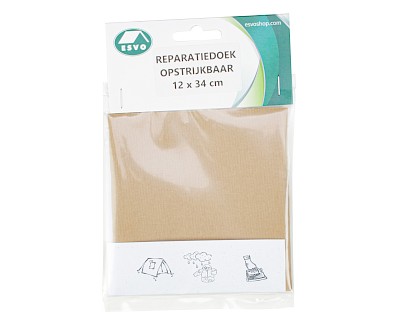 Opstrijkbaar reparatiedoek voor tentdoek, beige