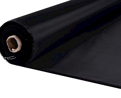 Tentdoek 140 grams brandvertragend nylon 150 cm, zwart