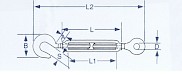 RVS spanner voor staaldraad / staalkabel