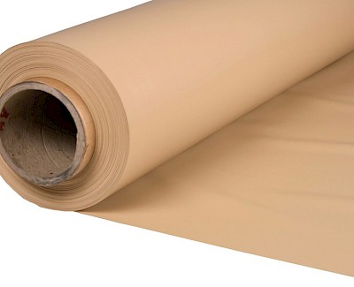 Versterkt PVC zeildoek voor dekzeil, beige 150 cm, 360 gr/m²