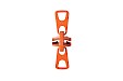 YKK VISLON schuiver bloktand 8 mm met 2 greepplaten, orange