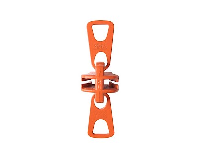 YKK VISLON schuiver bloktand 8 mm met 2 greepplaten, orange