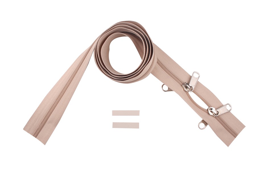 YKK spiraal rits 8 mm 2-weg O-vorm niet-deelbaar beige
