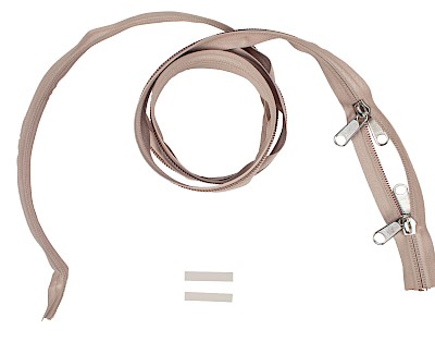 YKK spiraal rits 10 mm 2-weg O-vorm niet-deelbaar beige
